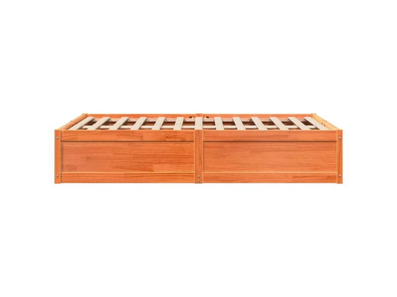  Lit double- lit adulte -  cadre de lit sans matelas  marron 120x200cm bois pin massif  - Conforama D