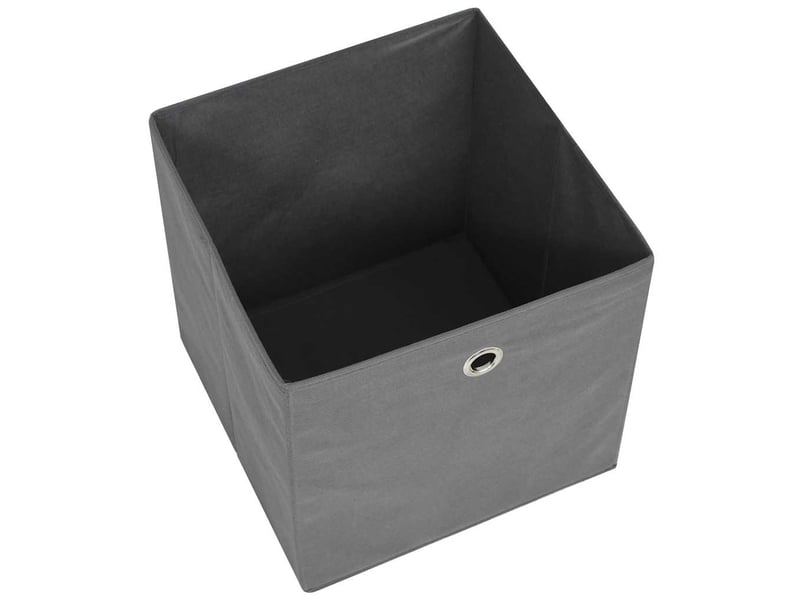  Boîte de rangement 4 pcs tissu non-tissé 32x32x32 cm gris  - Conforama D