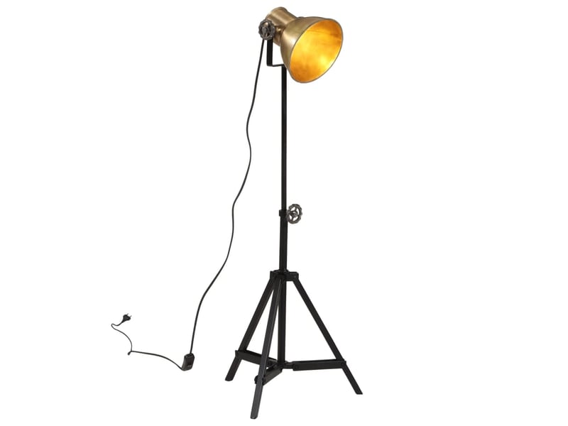  Lampadaire salon, lampe sur pied 25 w laiton antique 35x35x6595 cm e27  - Conforama B