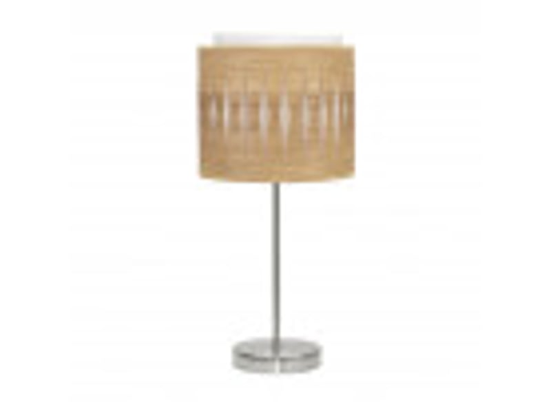  Lampe à poser fabrilamp alexandra e14 coloris nickelbois clair 42 x 17 x 17 cm 177871085 - Conforama B