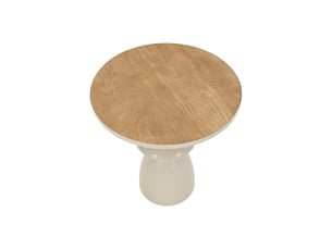 Table d'appoint totem en métal pila 49cm crème