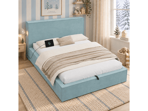 Lit coffre 140x200 cm Morn Vibe coloris bleu
