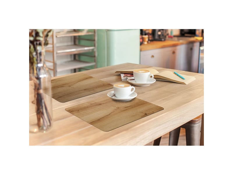  Sets de table aspect bois - marron - bois lot de 6 placemats 45x30  - Conforama B