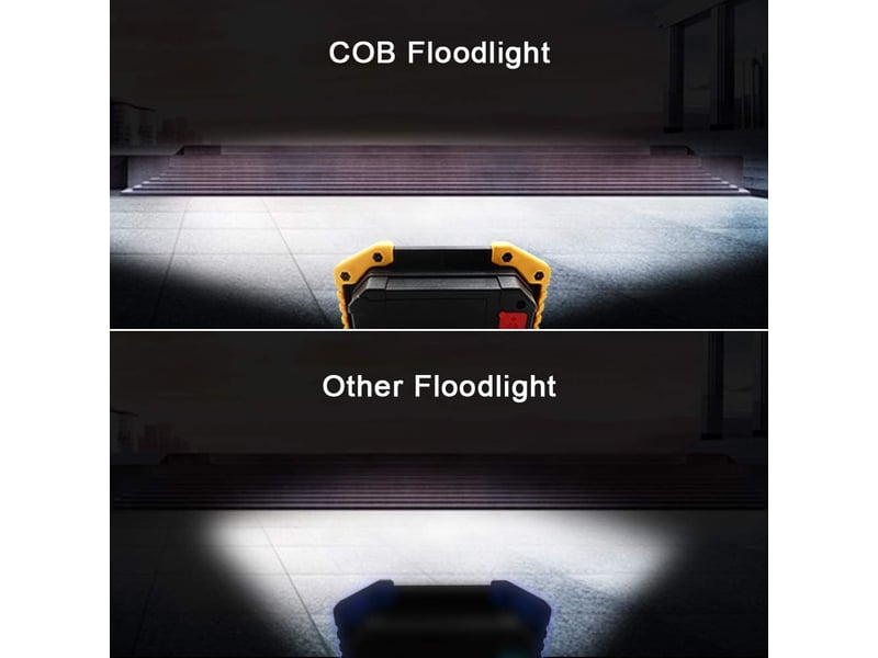  Lampe de travail led rechargeable 30 w  avec 3 modes de lumière 2 packs (non piles incluses)  - Conforama D