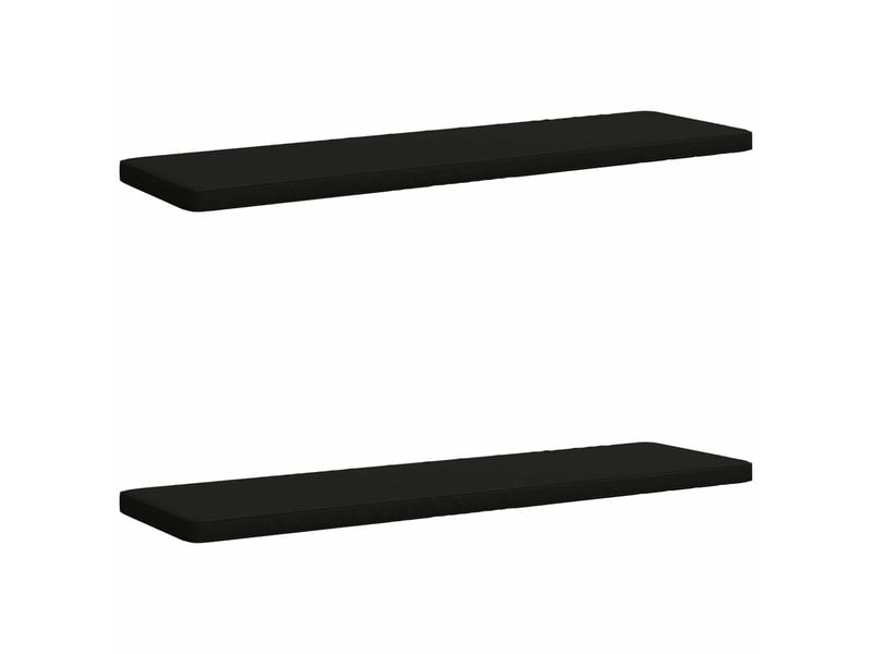  Lot de 2 coussins de banc, coussins d'assise vught 100 % polyester noir cf58033  - Conforama A