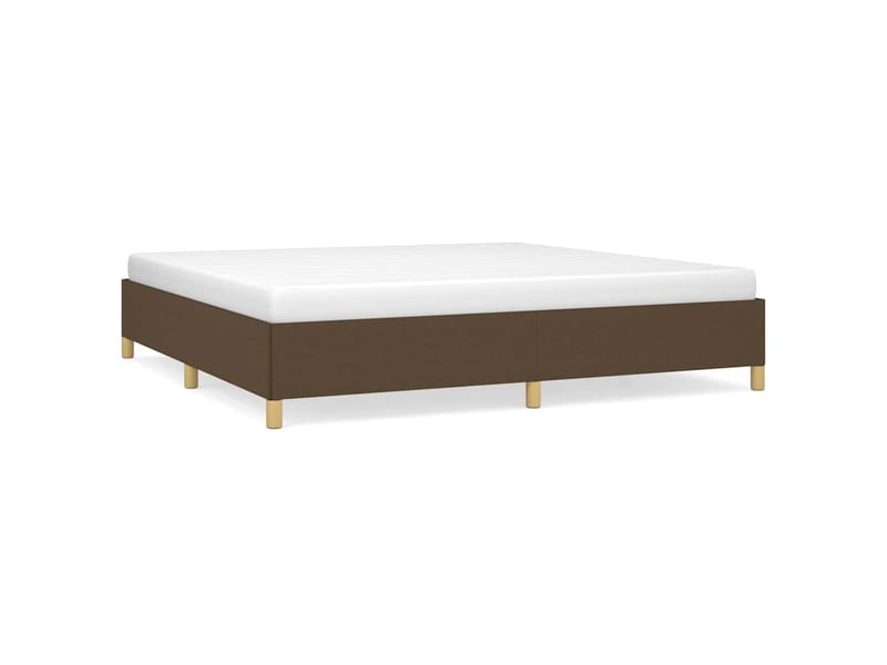  Lit double- lit adulte -  cadre de lit sans matelas marron foncé 200x200 cm tissu  - Conforama A