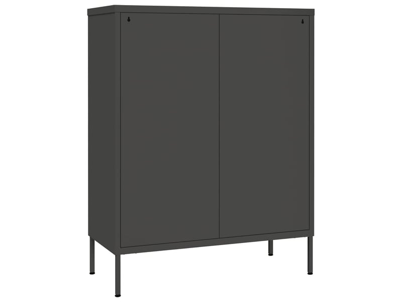  Armoire de rangement bureau, armoire à tiroirs anthracite 80x35x101,5 cm acier  - Conforama E