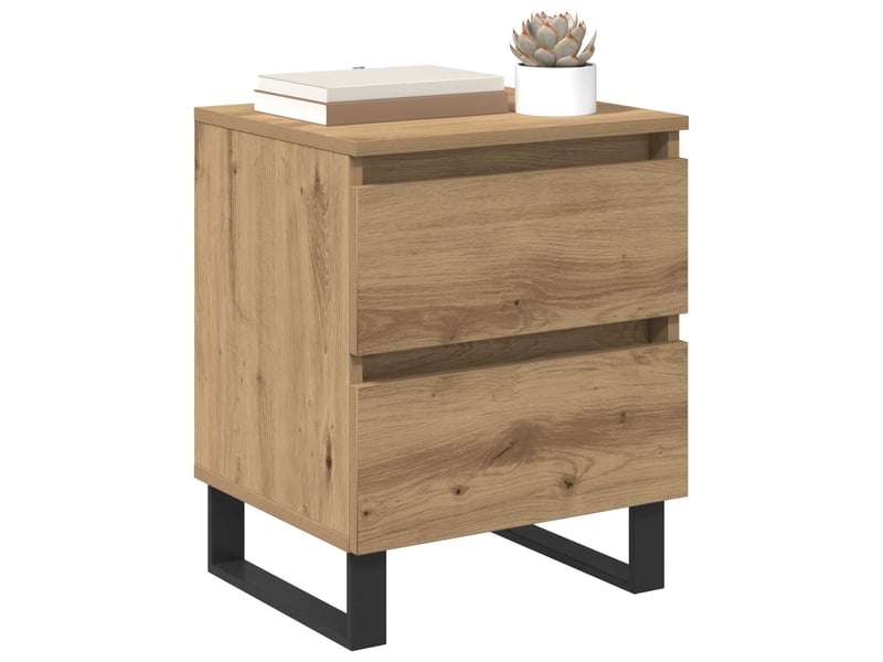  Table de chevet - cabinet de chevet - table de nuit chêne artisanal 40 x 35 x 50 cm  - Conforama B