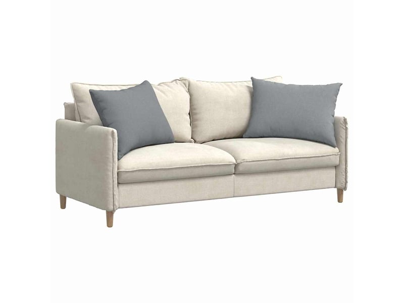  Lot de 2 coussins de canapé, coussins décoratifs tissu gris clair 70 x 50 cm cf58847  - Conforama C