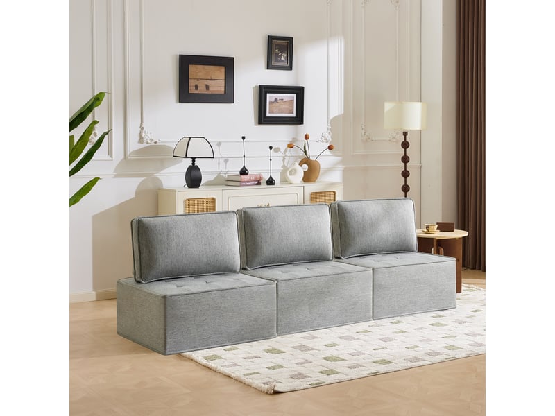  Fauteuil individuel avec pouf - canapé d’appoint compact pour chambre d’enfant et chambre d’amis  - Conforama D