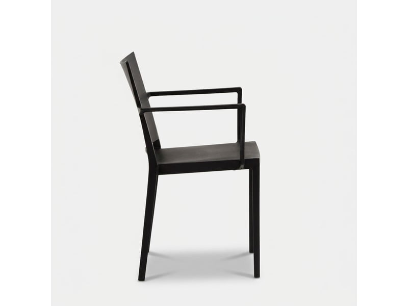  Lot de 2 chaises avec accoudoirs intérieur et extérieur vigo - noir  - Conforama D