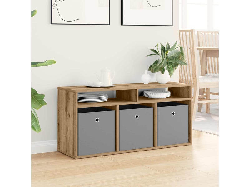  Armoire de rangement bureau 102x32x48,5 cm chêne artisanal  - Conforama D