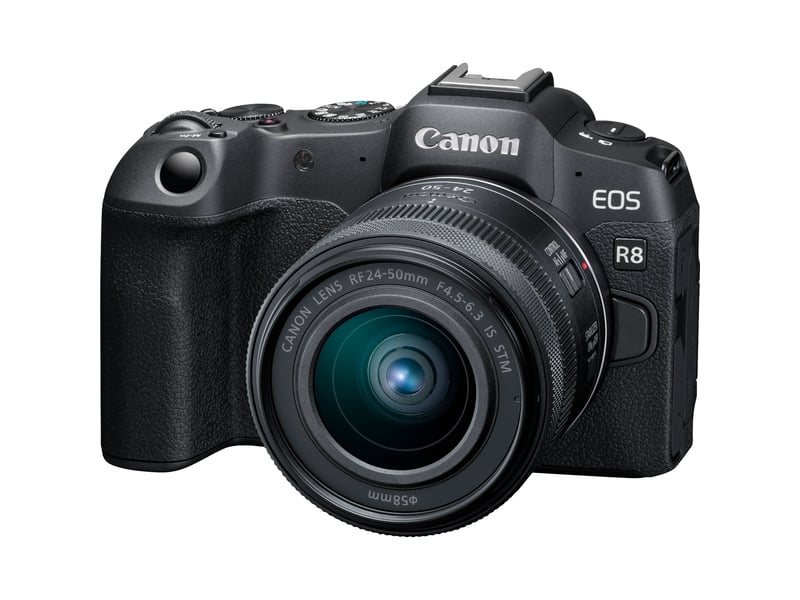  Appareil photo hybride canon eos r8 + rf 24-50mm f4.5-6.3 is stm  - Conforama B