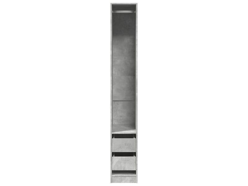  Garde-robe, armoire de rangement gris béton 30x50x200 cm bois d'ingénierie shl94741  - Conforama D
