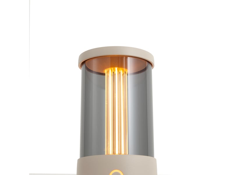  Lampe de table d'extérieur beige rechargeable avec station de charge ip65 - grill  - Conforama D