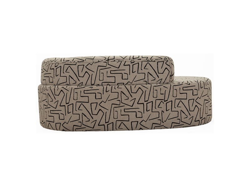  Canapé fixe 2 places dadato, motifs géométriques, 93x45x178h cm beige Dadato - Conforama E