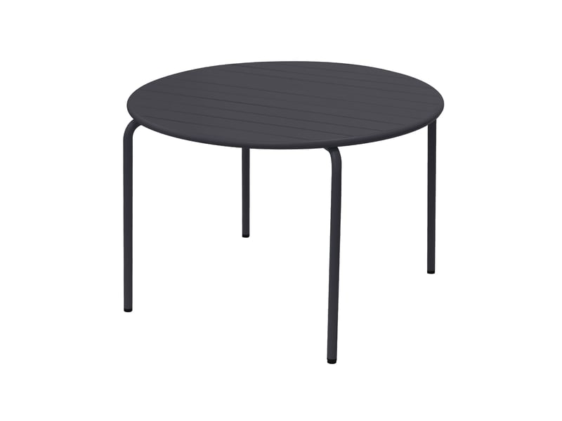  Table de jardin ronde 110x74 cm en métal gris - baca  - Conforama A