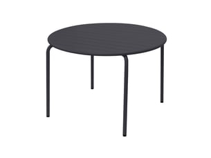 Table de jardin ronde 110x74 cm en métal gris - baca