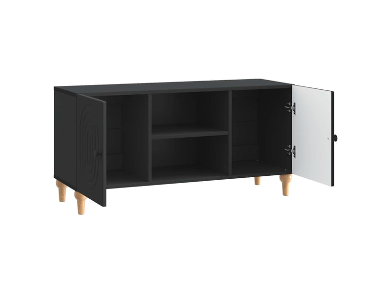  Meuble tv - banc tv - meuble de rangement noir 102 x 34,5 x 50 cm bois d'ingénierie  - Conforama D