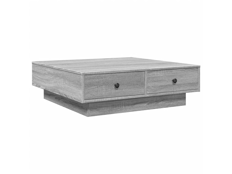  Table basse - table de salon - table à thé sonoma gris 90x90x28 cm bois d'ingénierie  - Conforama A