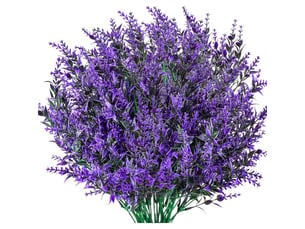 Fleurs de lavande artificielles, bouquet fleur artificielle decor, fausse plantes artificielles pour interieur extérieur mariage jardin décoratio - 9 pcsviolet