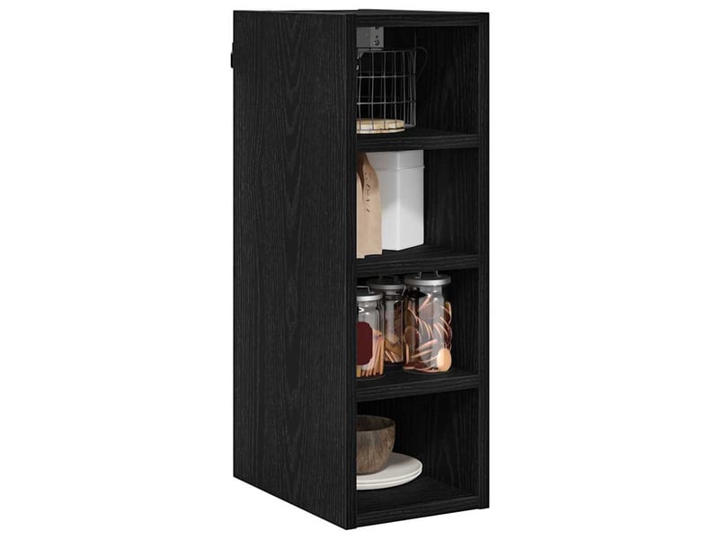 Meuble de rangement cuisine, armoire suspendue chêne noir 20x29,5x60cm - Conforama C