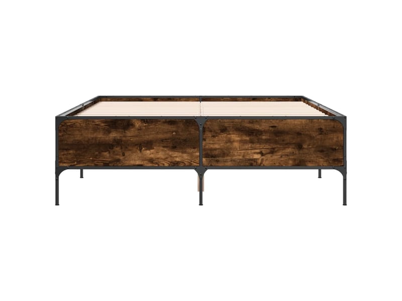  Lit double- lit adulte -  cadre de lit sans matelas chêne fumé 120x200 cm  - Conforama C