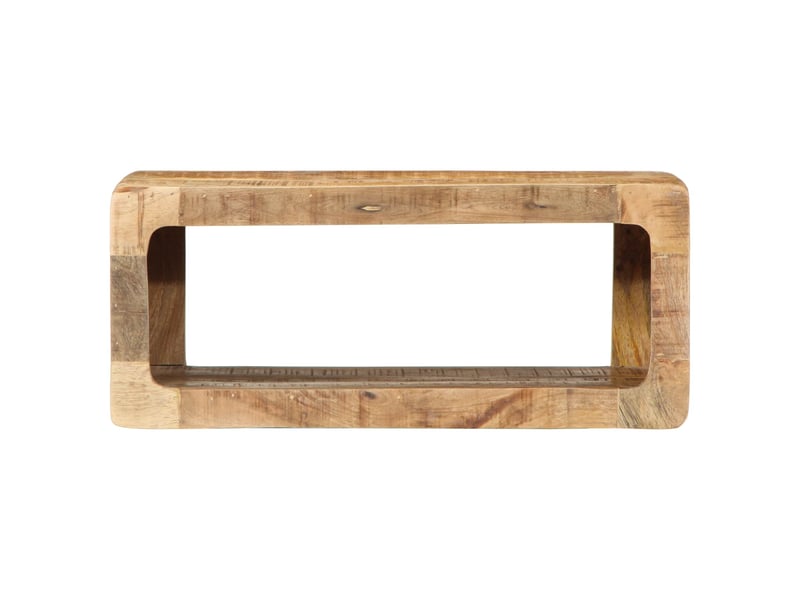 Meuble tv moderne rangement pratique 60 x 30 x 25 cm en bois de manguier massif marron 02_0058070  - Conforama B