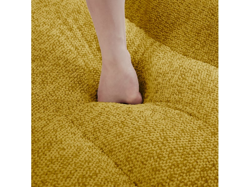  Canapé modulable 4 places 366x104x79 cm, sans montage, granuleux, mousse 32d, jaune  - Conforama E