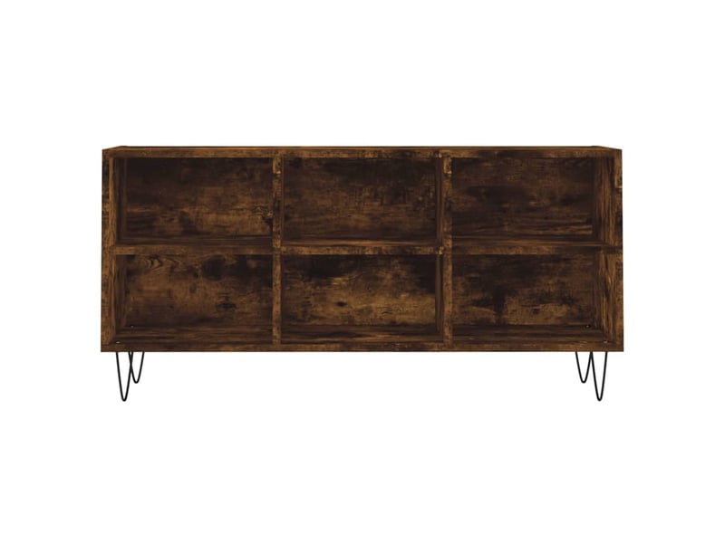  Meuble tv - banc tv - meuble de rangement chêne fumé 103,5x30x50 cm bois d'ingénierie  - Conforama D