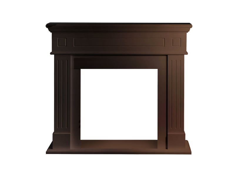  Cambridge - cadre de cheminée 110 x 100 x 36 cm, revêtement décoratif en mdf, finition noyer  - Conforama A