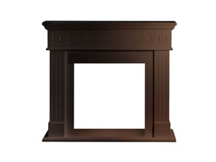 Cambridge - cadre de cheminée 110 x 100 x 36 cm, revêtement décoratif en mdf, finition noyer