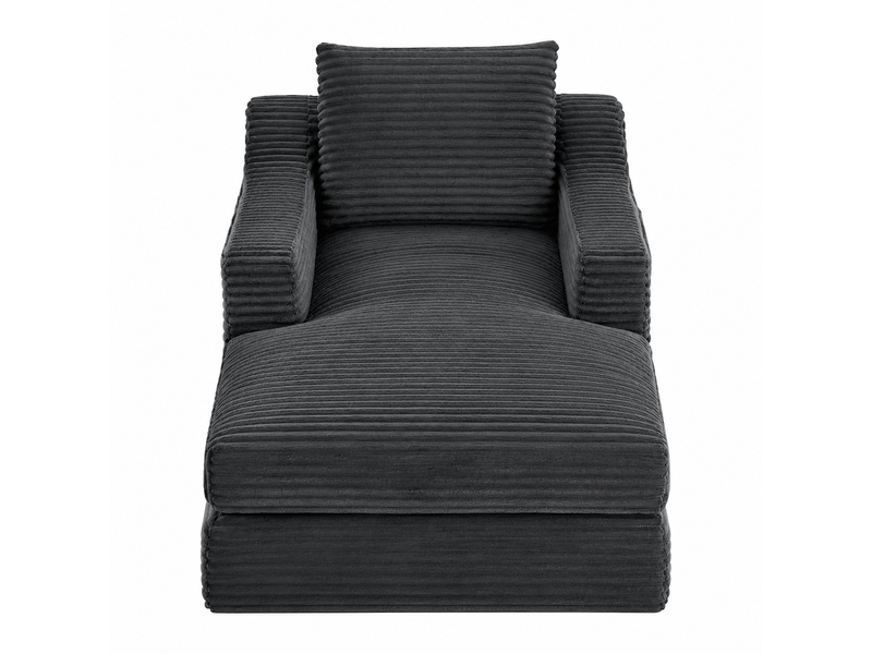 Fauteuil lounge minimaliste en velours côtelé, assise spacieuse, double couche, convertible en lit  - Conforama A