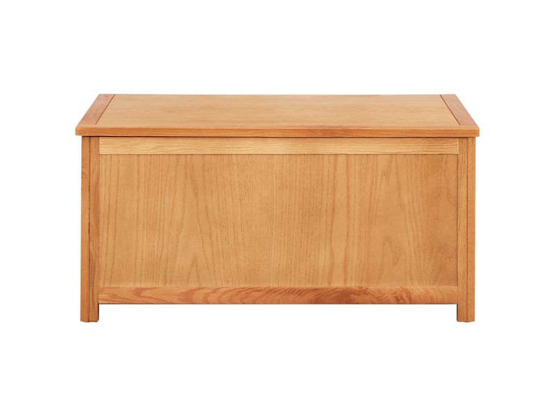  Boîte de rangement, coffre de rangement 90x45x45 cm bois de chêne massif  - Conforama E