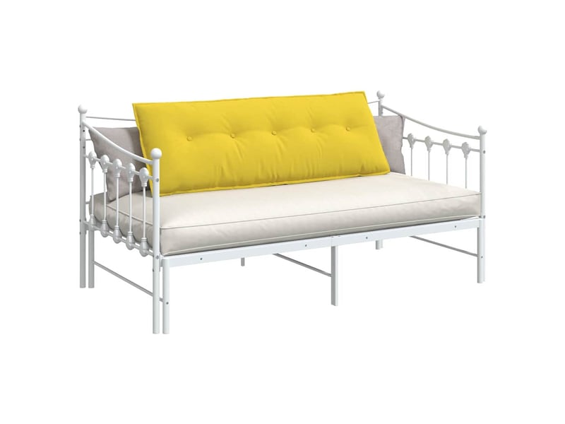 Coussin de dos, coussin de dossier jaune clair 140 x 19 x 50 cm tissu cf54772 - Conforama C