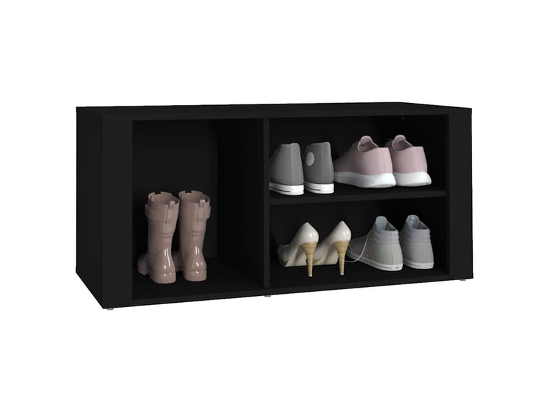  Meuble à chaussure, armoire à chaussures noir 100x35x45 cm bois d'ingénierie  - Conforama D