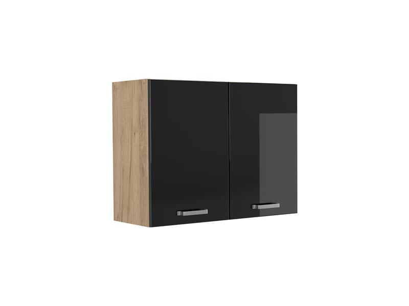  Vicco armoire en verre, noir haute brillancechêne doré, 80cm  - Conforama A