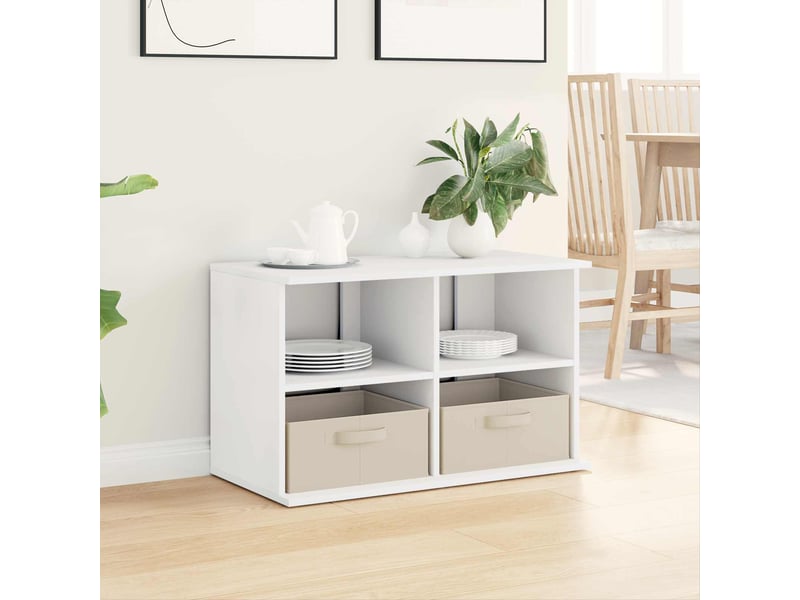  Support de télévision avec tiroir blanc 79x40x48 cm  - Conforama D