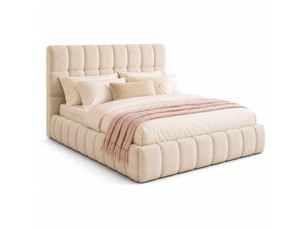 Lit 2 places 140x190 cm <strong></strong> <strong>Qualité haut de gamme</strong> coloris beige