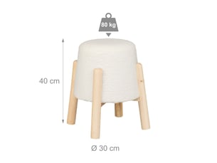Pouf / repose pied HELLOSHOP 26  gris