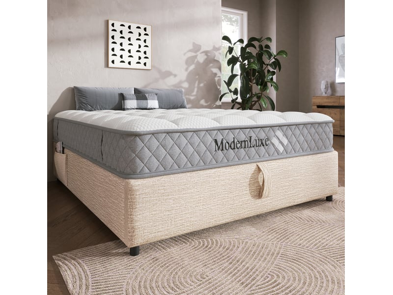  Matelas 160x200 cm 7 zones à ressorts ensachés et mousse froide h3 blanc  - Conforama D