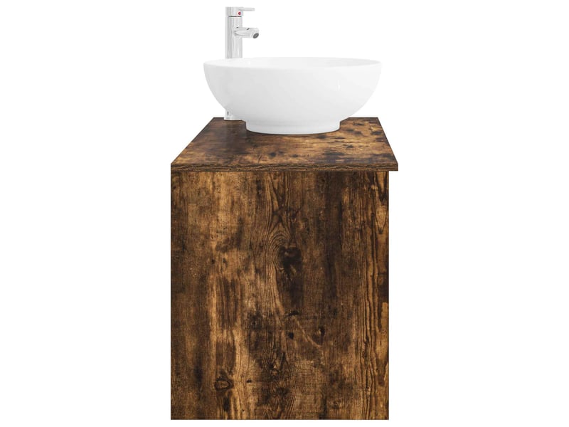  Ensemble de mobilier de salle de bain 2 pcs chêne fumé shl6421  - Conforama E