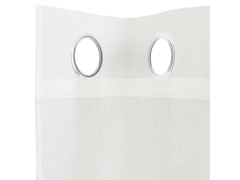 Lot de 2 rideaux en voile, voilages avec œillets blanc cf44341 - Conforama E