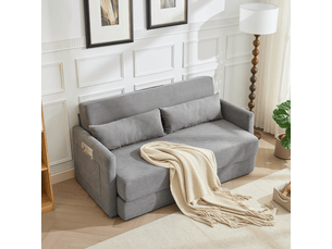 Canapé d'angle modulable, canapé salon forme l avec coffre 165 x 92 x 82 cm, 2 places, revêtement polyester structure bois métal, rangement intégré pour accessoires, couleur gris