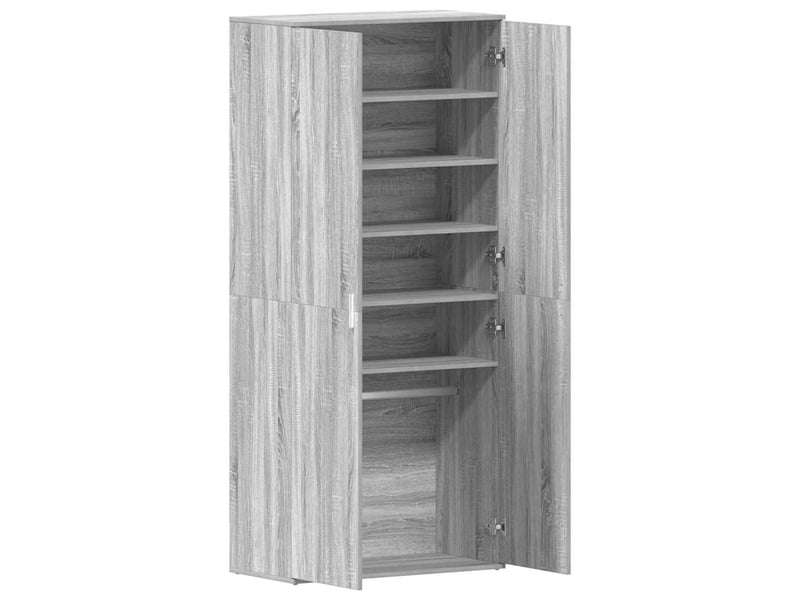 Meuble à chaussure, cabinet à chaussures 80x39x178 cm bois d'ingénierie shl9421 - Conforama E