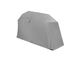 Tente de rangement moto moyenne grise tissu oxford acier imperméable abri rangement jardin vélo scooter housse garage anti-uv boulons sol