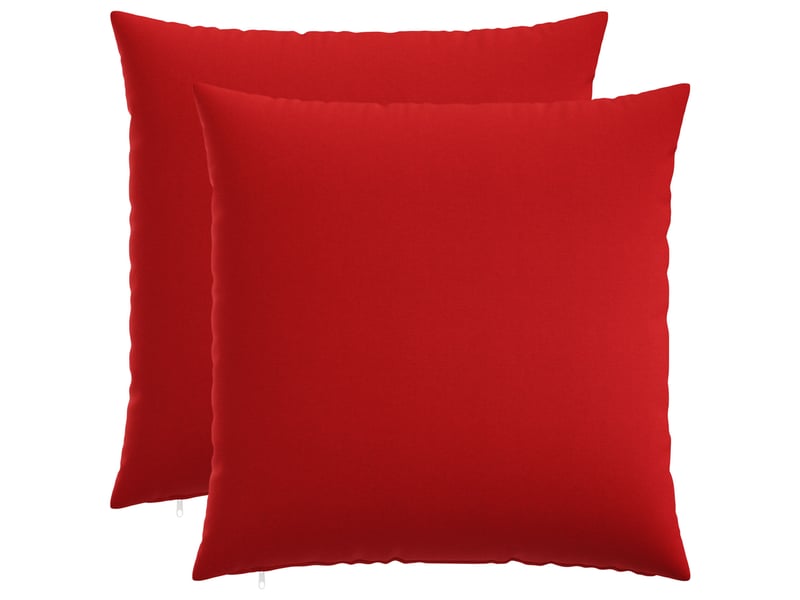  Lot de 2 coussins avec oreiller, coussins décoratifs heerlen rouge tissu cf50324  - Conforama B