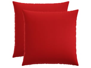 Lot de 2 coussins avec oreiller, coussins décoratifs heerlen rouge tissu cf50324