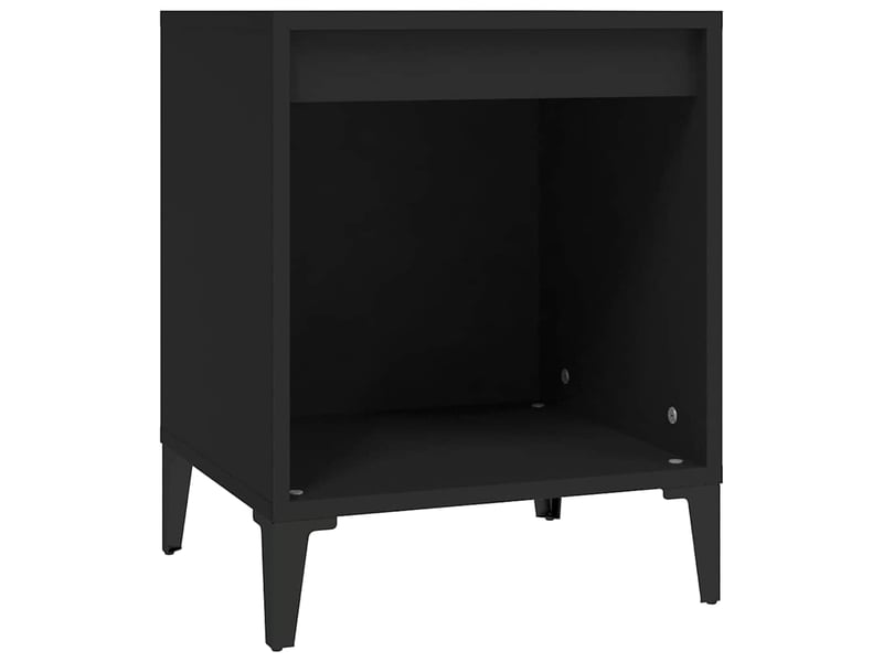  Lot de 2 tables de chevet - cabinet de chevet - table de nuit noir 40x35x50 cm  - Conforama D