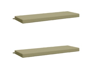 Lot de 2 coussins de banc, coussins d'assise soest 100 % polyester vert clair cf57571